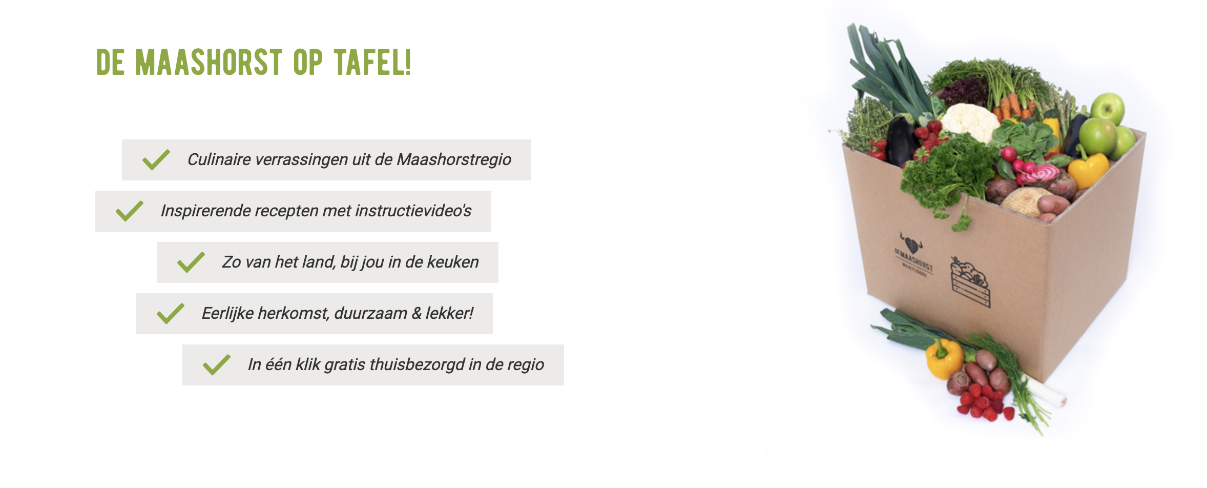 Maashorst Maaltijdbox met eieren van De Vrije Kip, Chris van Erp, Berghem